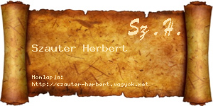 Szauter Herbert névjegykártya